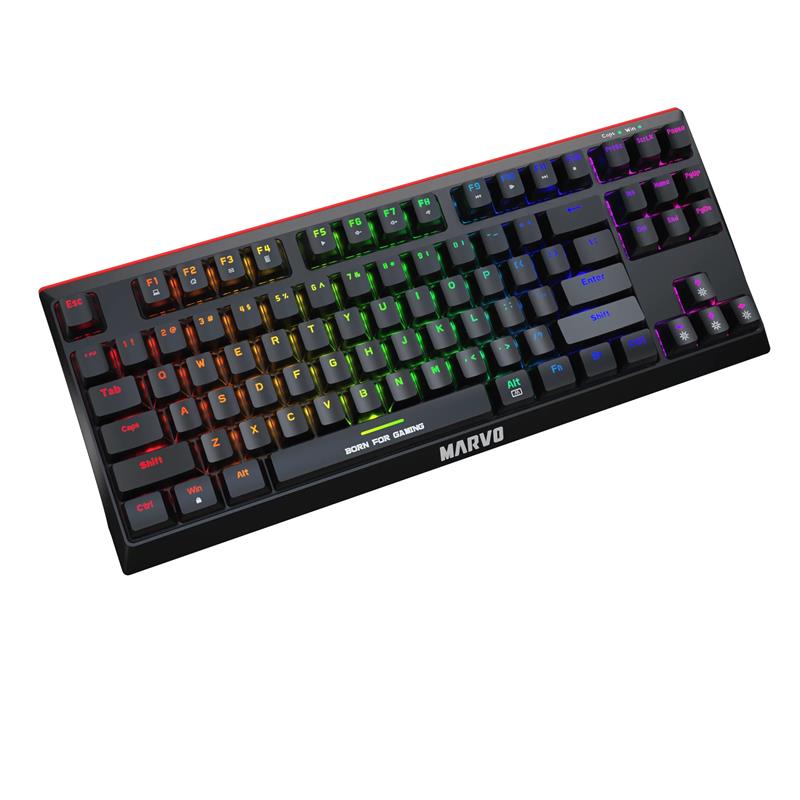 Teclado Gamer Mecanico Tlk Marvo Kg953 Switch Blue Esp Usb Tipo C