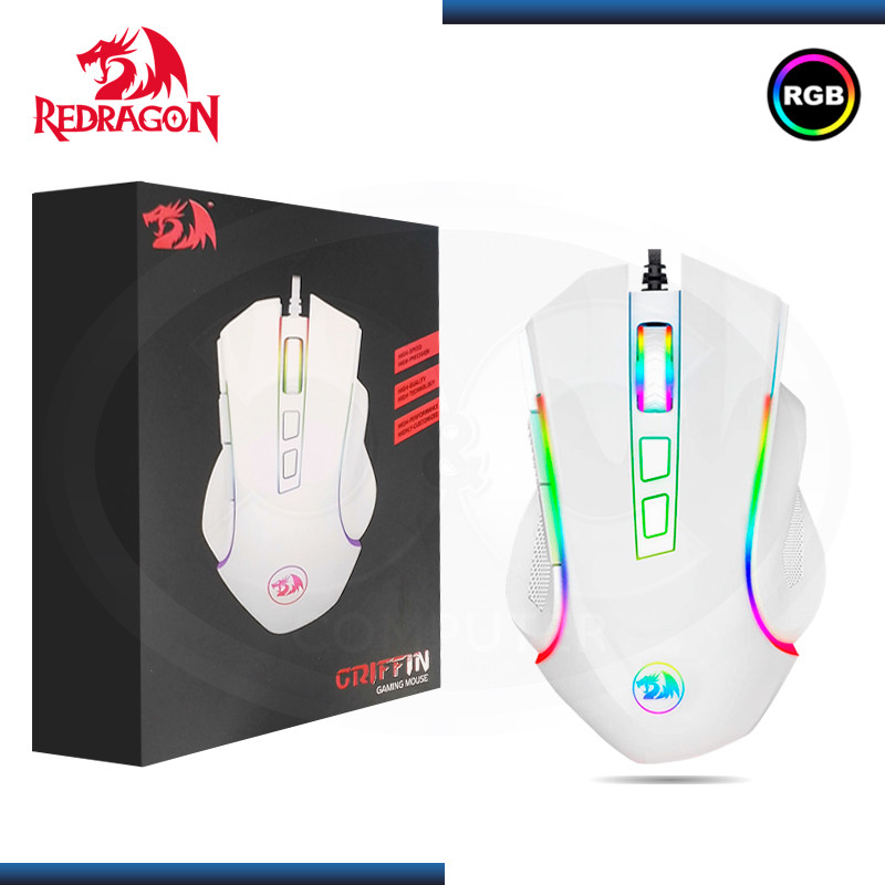Mouse Gamer Redragon M607 Griffin White