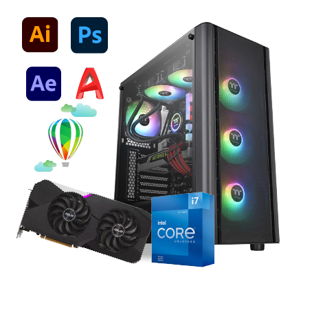 PC DISE?O EDICION ARQ i7 12700F B660 WIFI 32GB RAM SSD M2 500GB 2TB HDD RX 6700 XT 650W