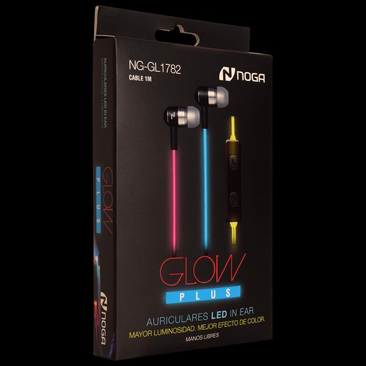 Auriculares Noga In Ear Glow Plus Led Cable 1m Manos Libres Audioritmicos