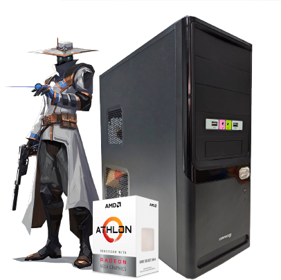 PC GAMER STARTER ATHLON 3000G 8GB RAM SSD 240GB 500W CON MOUSE, TECLADO Y PARLANTES DE REGALO!!