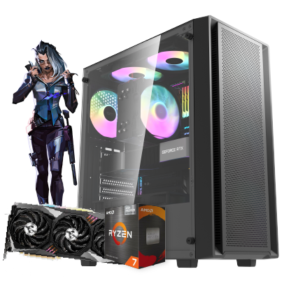 PC EDICION GAMER RYZEN 7 5700 B450 32GB RAM SSD M.2 1TB 5000mb/s RTX 3080 TI fuente 850w WATERCOOLING 240mm