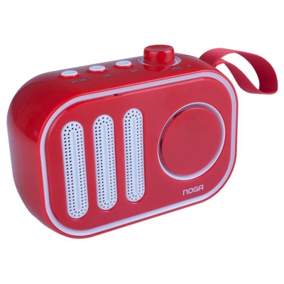 PARLANTE NOGA INALAMBRICO BT VINTAGE 3W ROJO