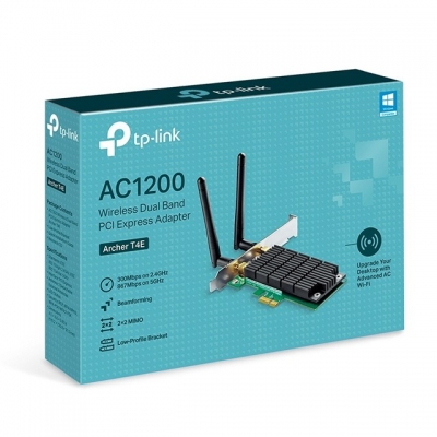 PLACA WIFI PCI EXPRESS TP-LINK ARCHER T4E AC1200 + BLUETOOTH 2 ANT DUAL BAND