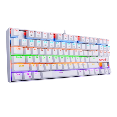 Teclado Redragon K552 Kumara 2 White Red Switch Mecanico Rainbow