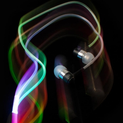 AURICULARES NOGA IN EAR GLOW PLUS LED CABLE 1M MANOS LIBRES AUDIORITMICOS
