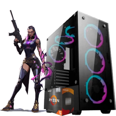 PC GAMER RYZEN 5 4600G 16GB RAM M.2 500GB 550W CON 6 VENTILADORES RGB