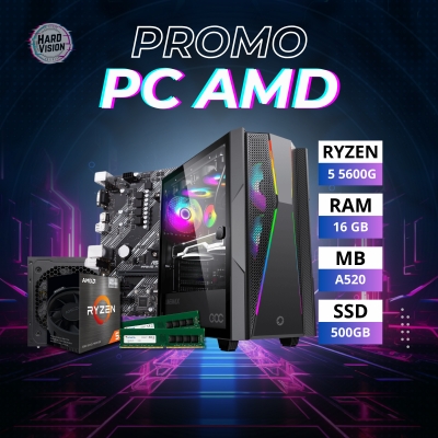 PC GAMER AMD RYZEN 5 5600G + A520 + 16GB + SSD 500GB