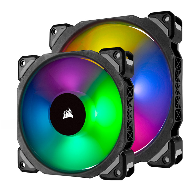 Fan Cooler Corsair ML140 PRO RGB PWM 140mm Magnetic Levitation Node Pro Pack x2