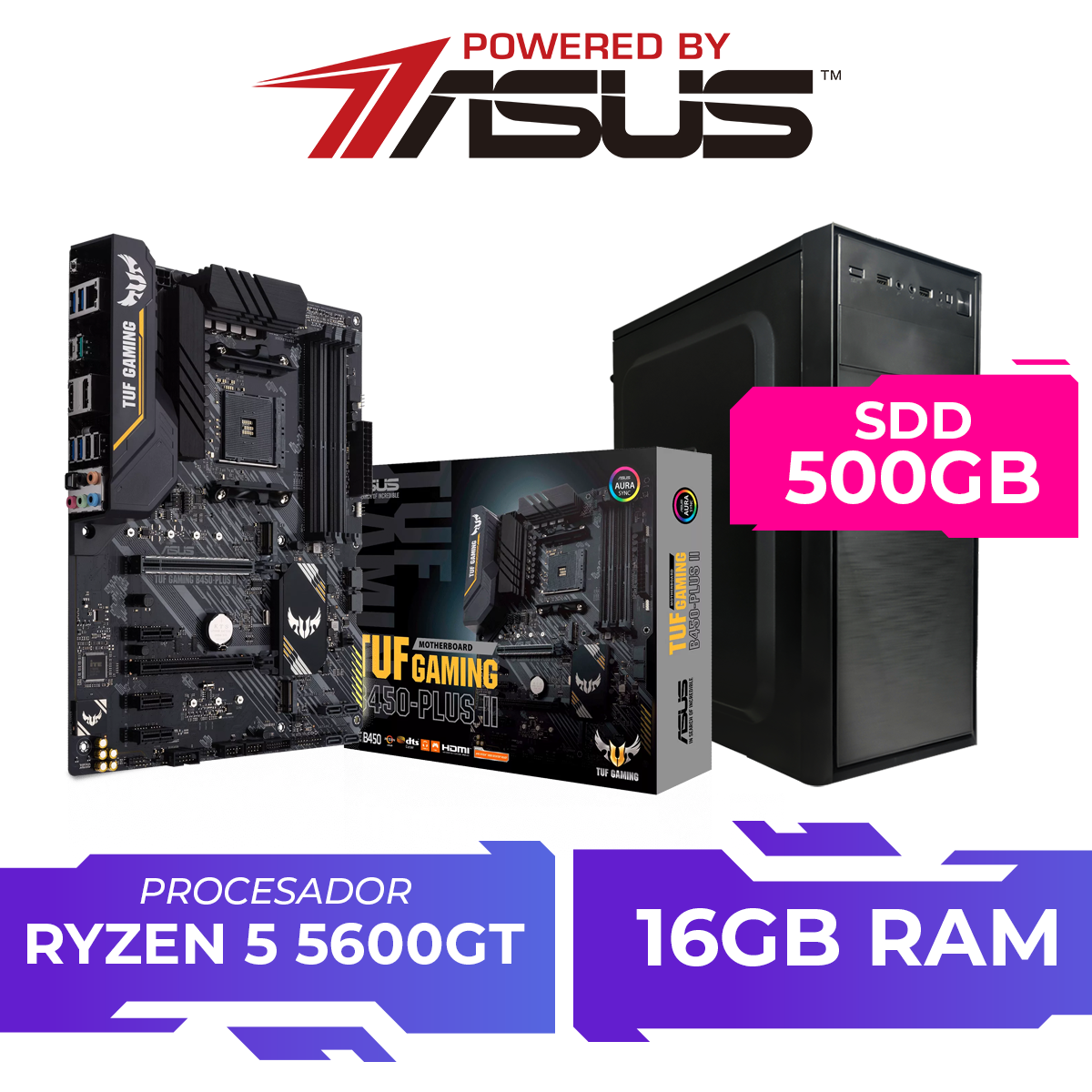 Pc Gamer Amd Ryzen 5 5600gt 16gb Ssd 500gb 600w