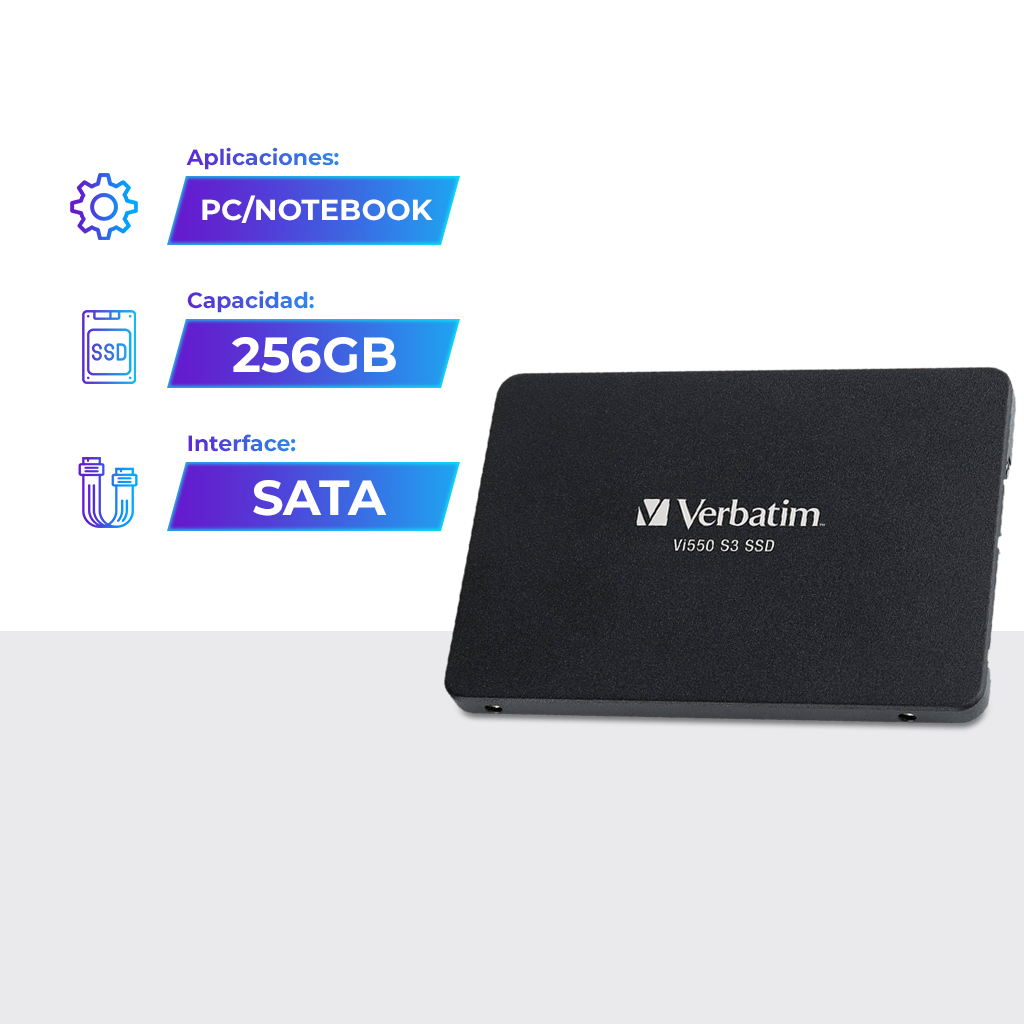 Disco Solido Interno Ssd Verbatim Vi550 256gb Sata +q 240gb