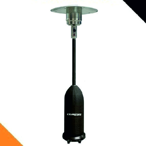 Calefactor Exterior Estufa Hongo Simil Mimbre Jk1009 Color Negro