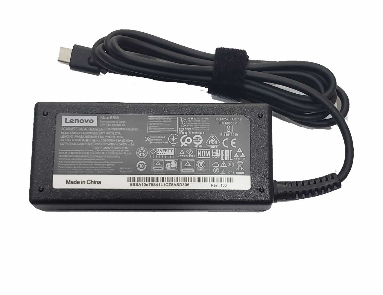 CARGADOR NOTEBOOK LENOVO TIPO C 20V 3.25AMP AE56
