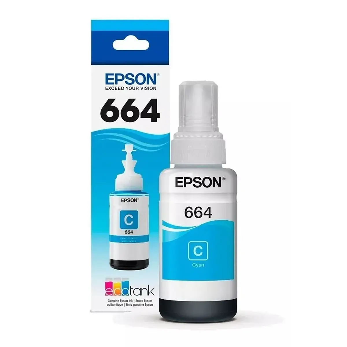 INSUMOS DE IMPRESION BOTELLA DE TINTA EPSON 664 L200 CIAN T664220
