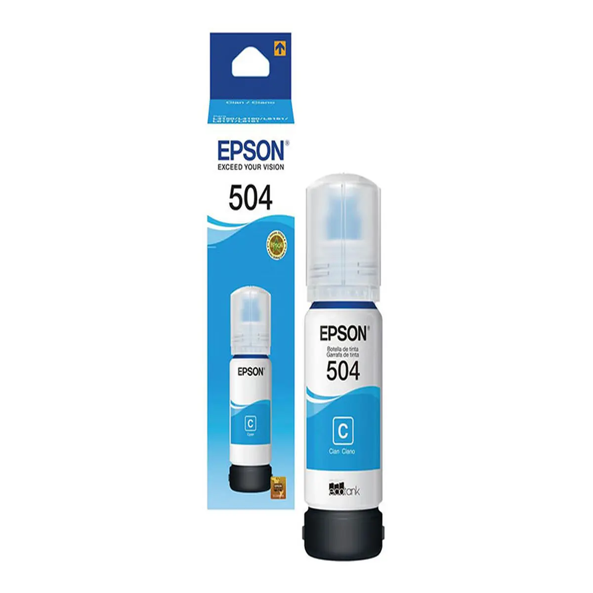 INSUMOS DE IMPRESION BOTELLA DE TINTA EPSON 504 L4150/60 CIAN T504220