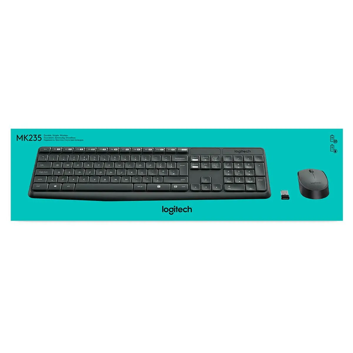 Perifericos Teclado + Mouse Logitech MK235 Inalambrico 920-007901