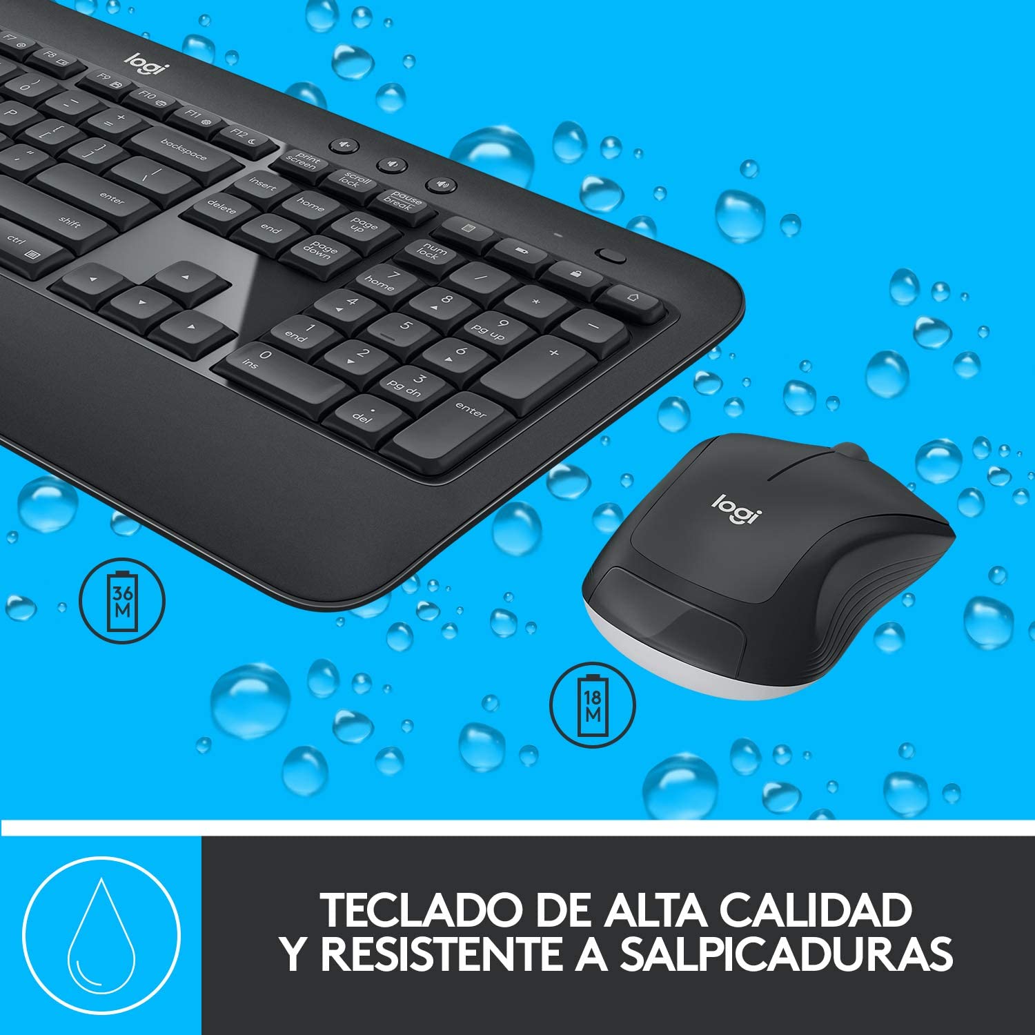 Perifericos Teclado + Mouse Logitech MK540 Avdanced Inalambrico 920-008673