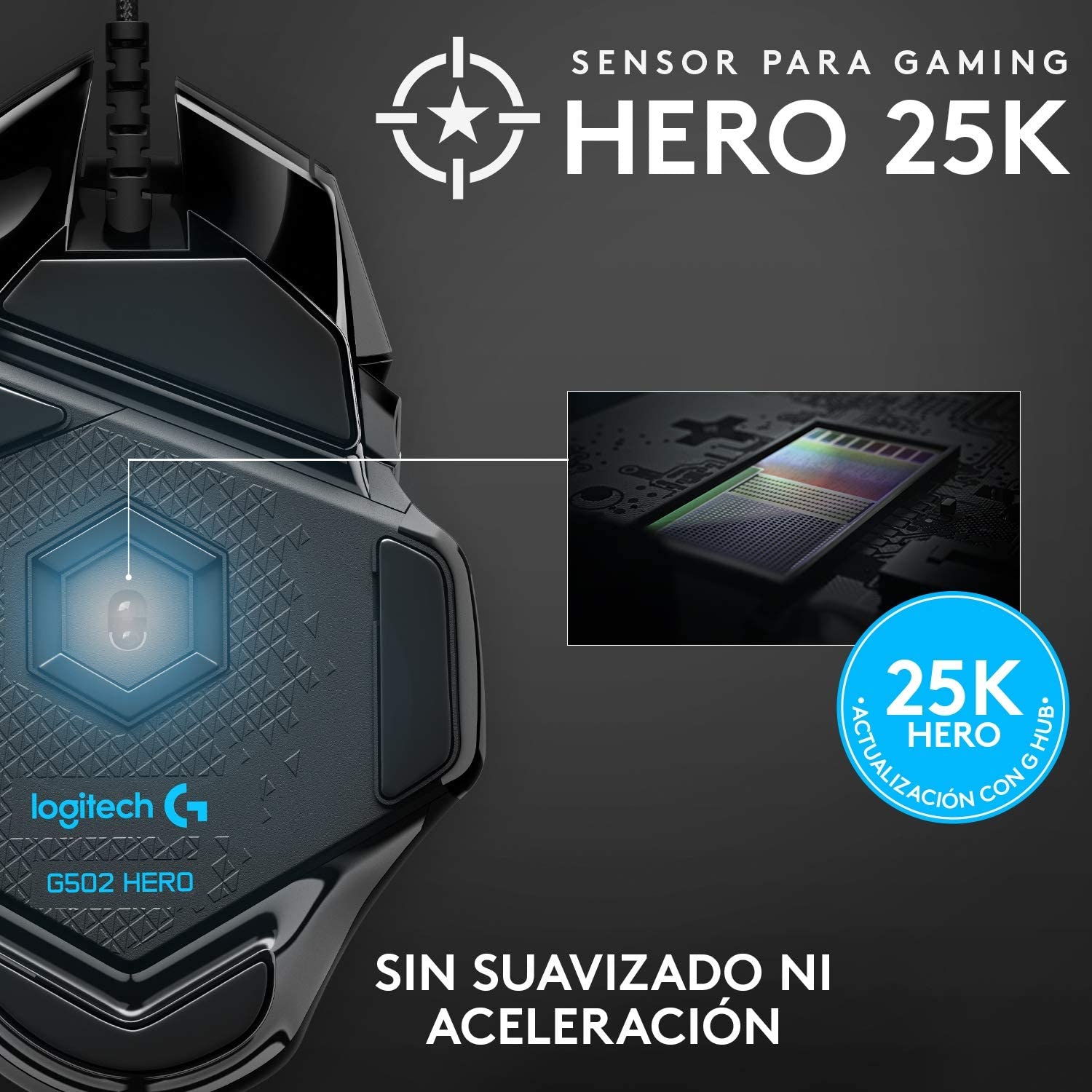 Perifericos Mouse USB Logitech G502 Hero Gamer 910-005550