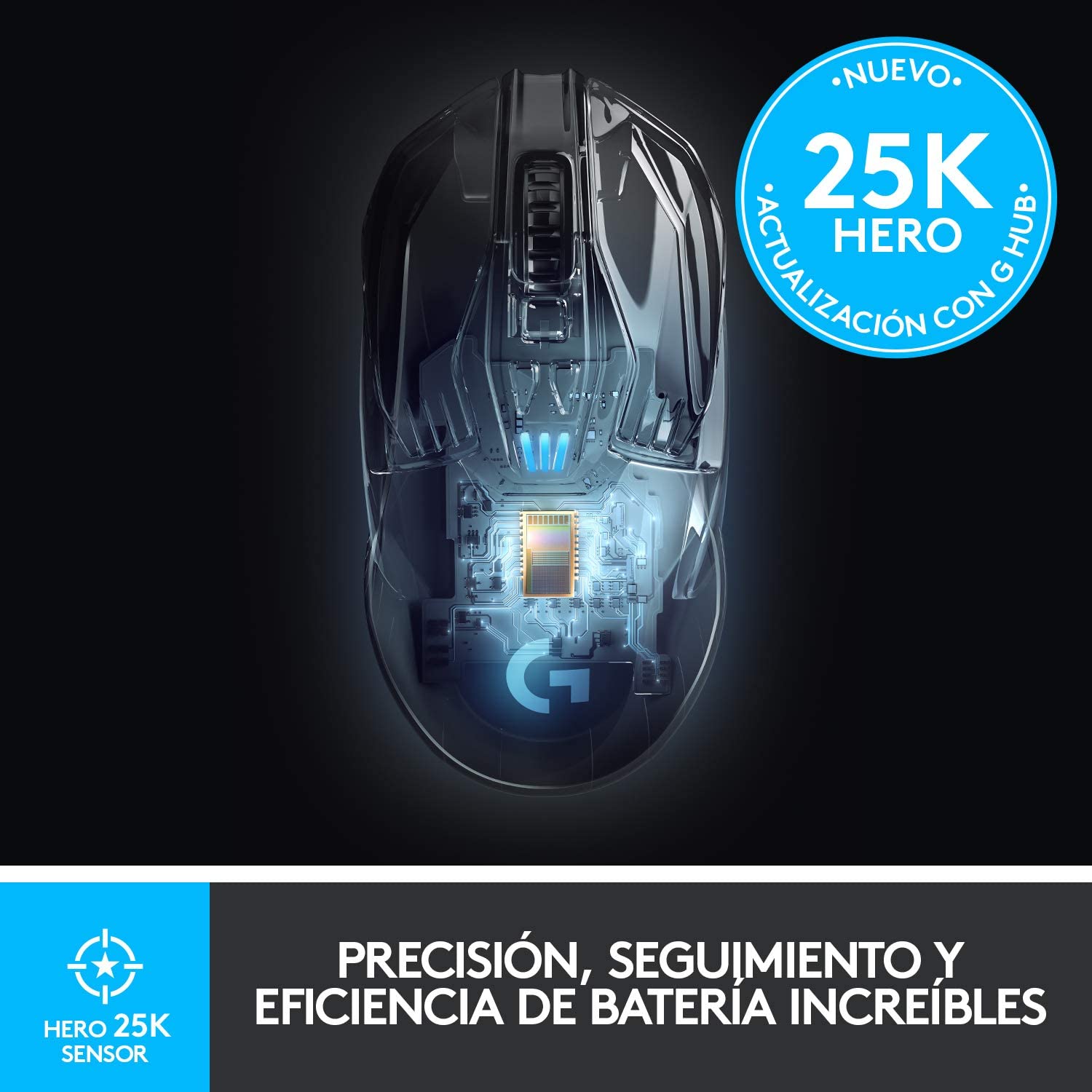 Perifericos Mouse Inalambrico Logitech G903 Lightspeed Hero Gamer 910-005671