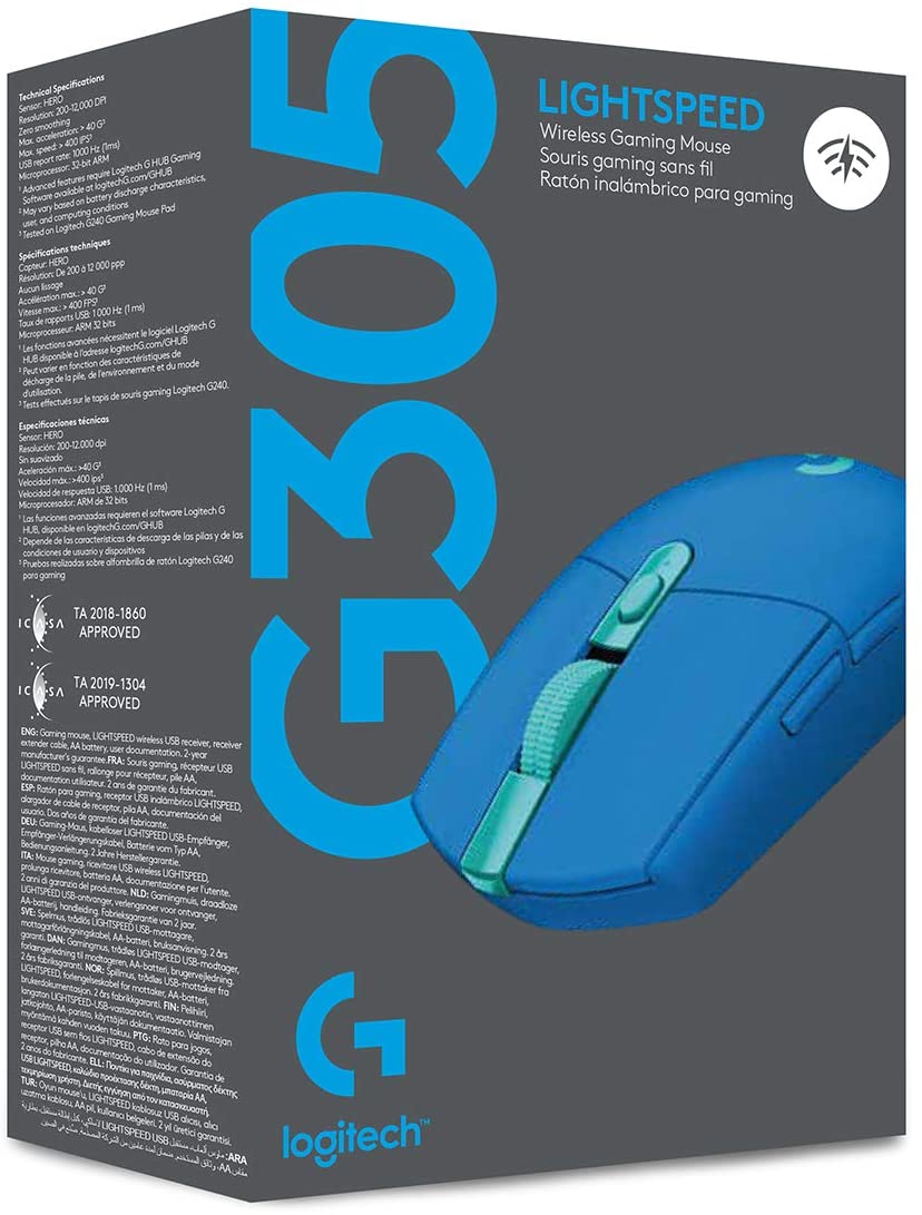 Perifericos Mouse Inalambrico Logitech G305 Blue Lightspeed Gamer 910-006013
