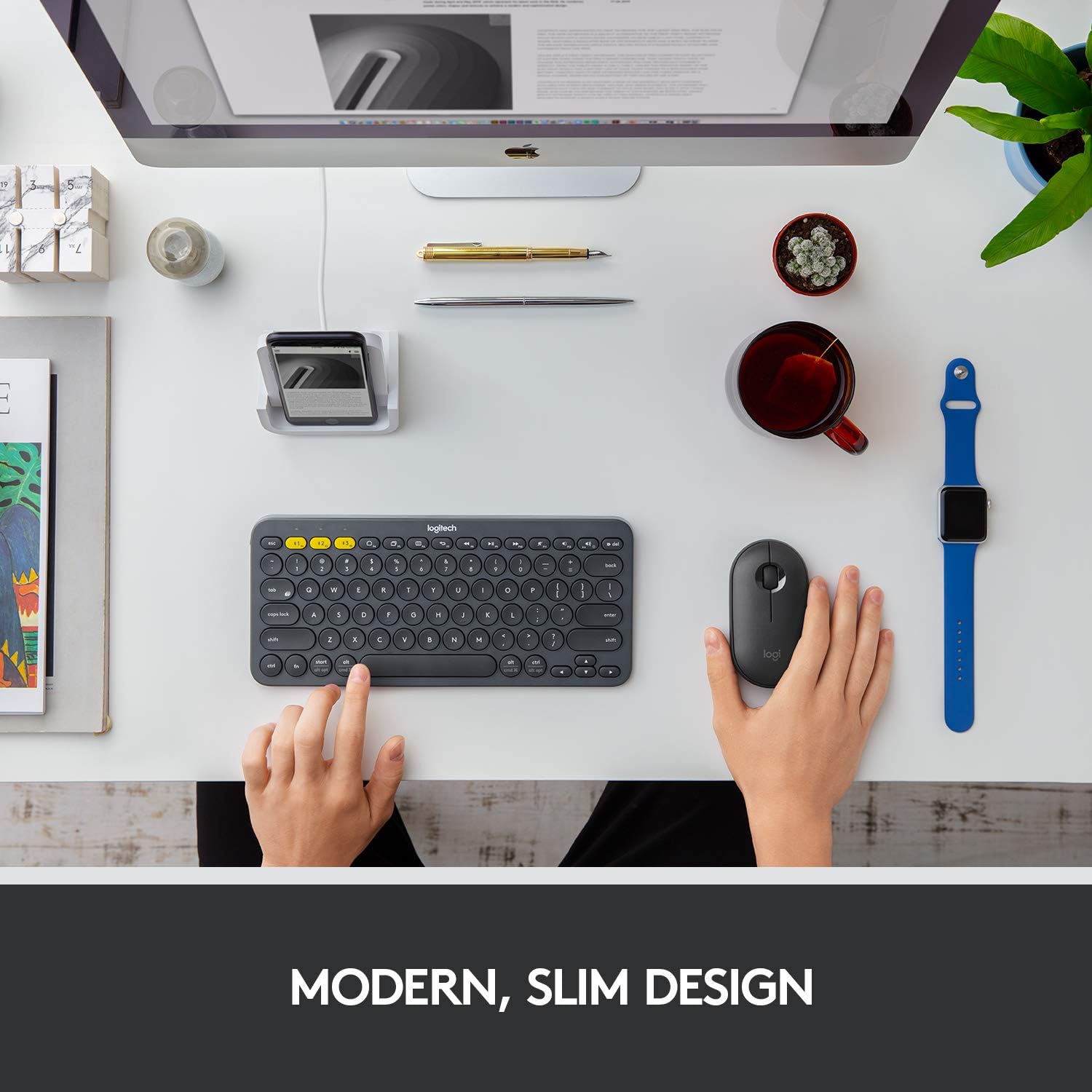 Perifericos Mouse Bluetooth Logitech Pebble 2 M350S Graphite 910-007049