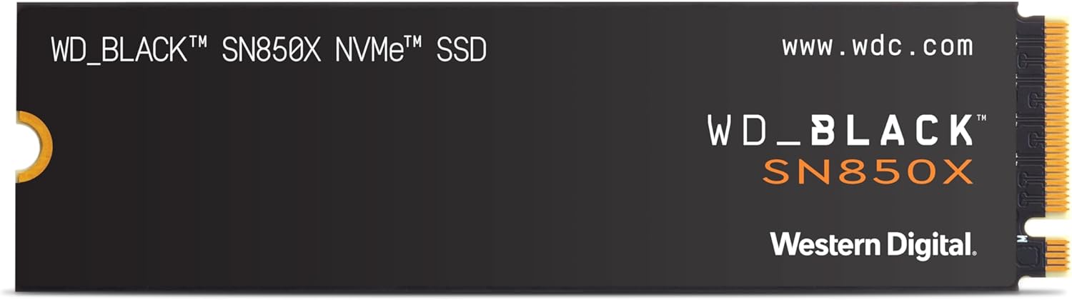 Almacenamiento Disco Solido SSD NVMe Western Digital 1TB Black SN850X PCIe 4.0 M.2 7300MB/s WDS100T2X0E-00BCA0
