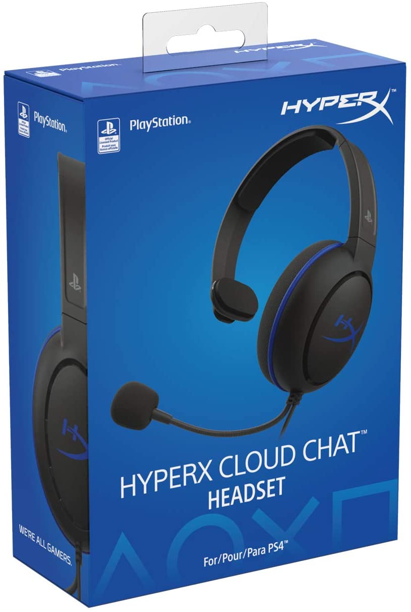 Auricular Gamer/PS4/PC HyperX Cloud Chat Black/Blue PS4 HX-HSCCHS-BK/AM