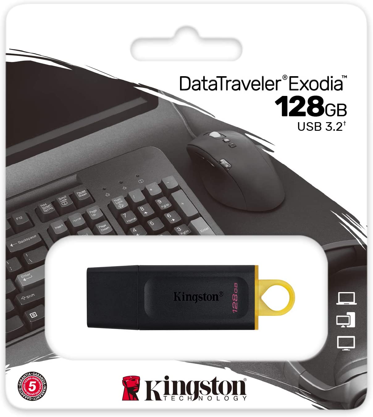 ALMACENAMIENTO PENDRIVE KINGSTON 128GB 3.2 DATATRAVELER EXODIA DTX/128GB