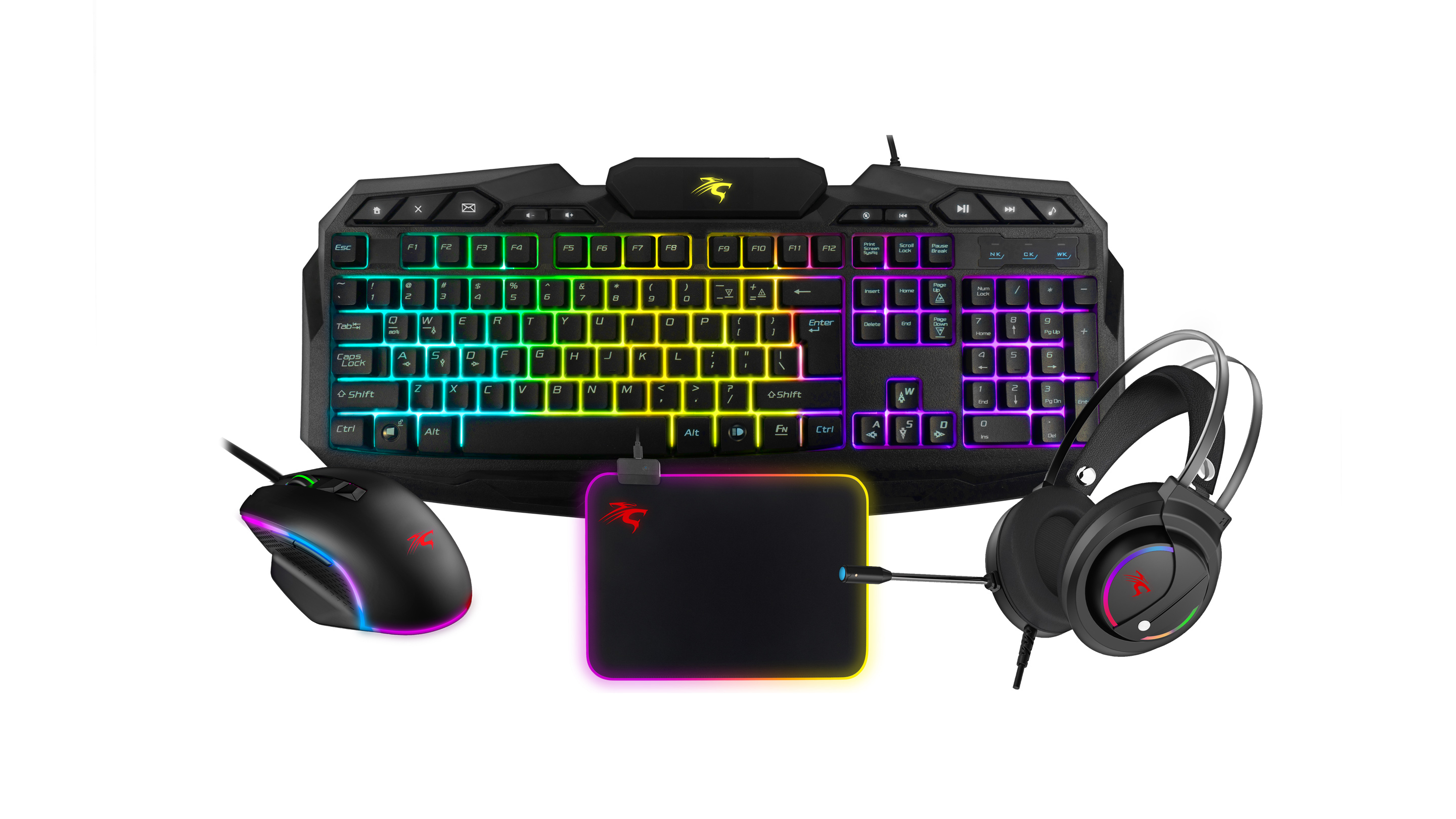 PERIFERICOS KIT GAMER SENTEY TEC/PAD/MOUSE/AURI RGB GS-5850