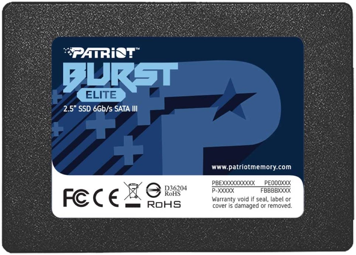 ALMACENAMIENTO DISCO SOLIDO SSD SATA PATRIOT 960GB BURST ELITE PBE960GS25SSDR
