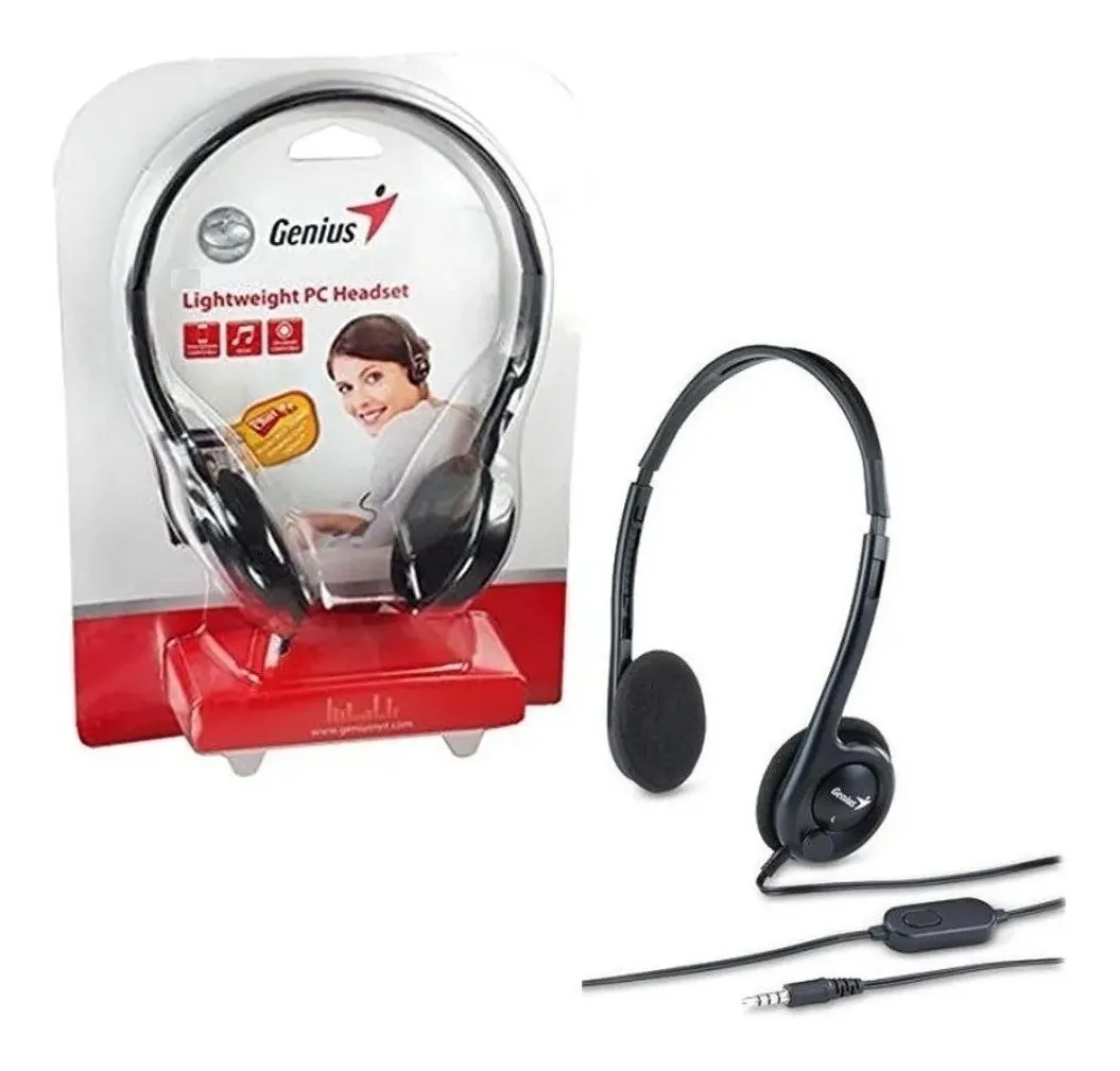 PERIFERICOS AURICULAR PC GENIUS C/MIC INCORPORADO 1 JACK HS-M200C