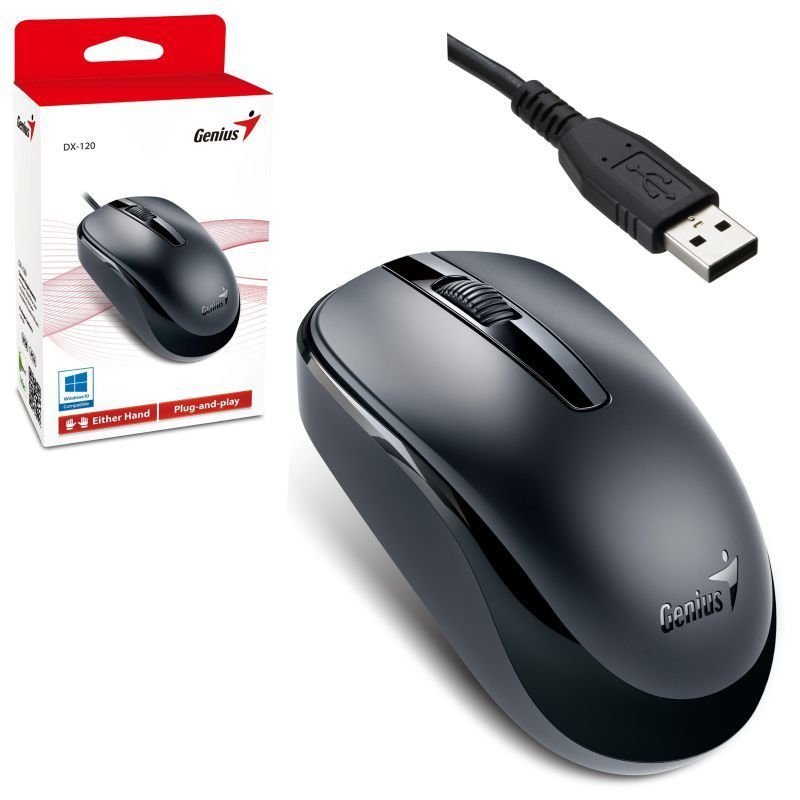 PERIFÉRICOS MOUSE USB GENIUS USB BLACK DX-120