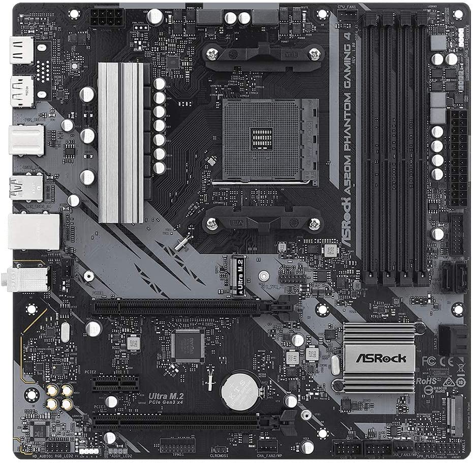Motherboard Amd Asrock A520M Phantom Gaming 4 AM4 MyM Computacion Gaming Store