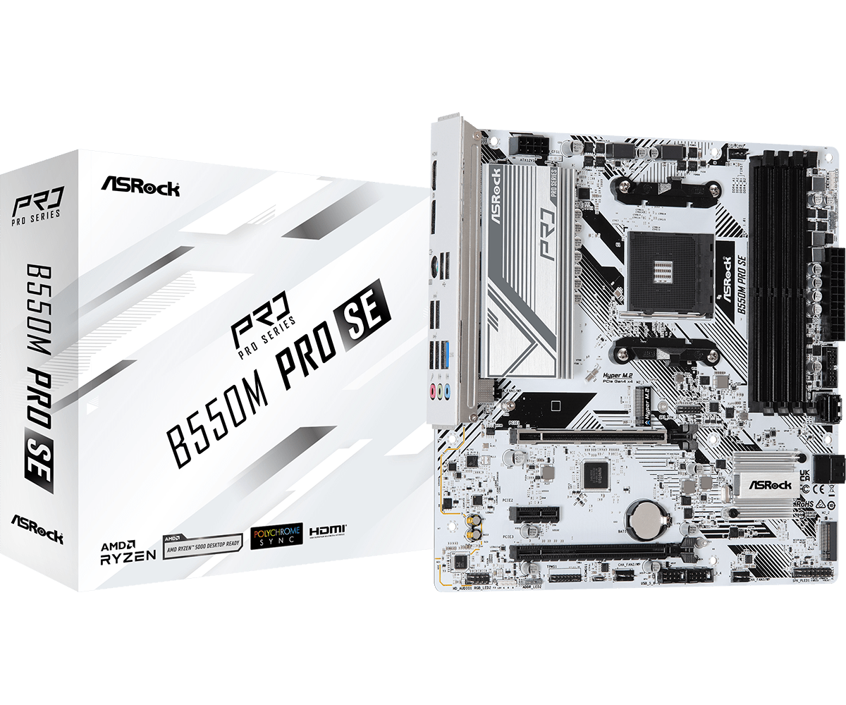 MOTHERBOARD AMD ASROCK B550M PRO SE AM4