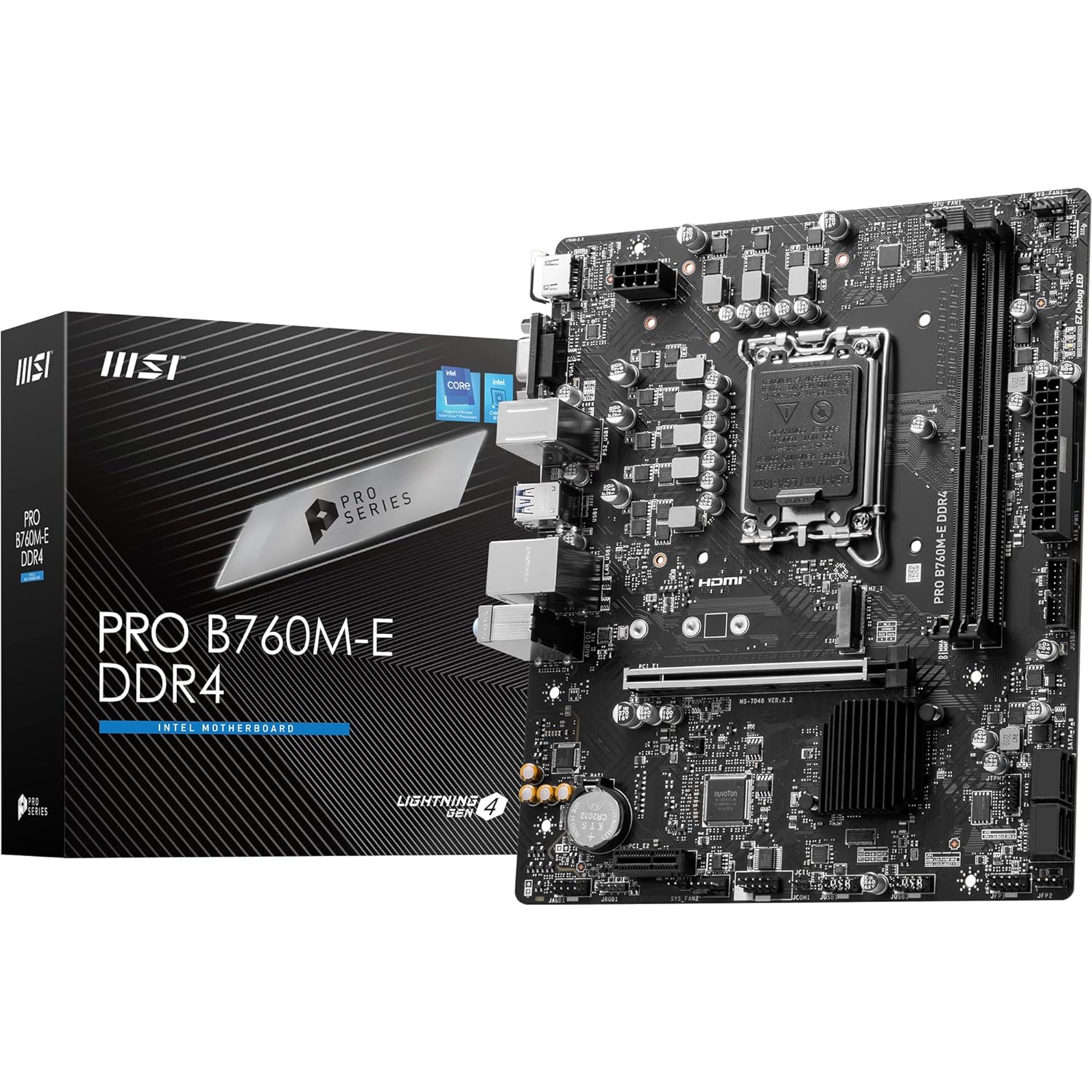 MOTHERBOARD INTEL MSI PRO B760M-E DDR4 S1700
