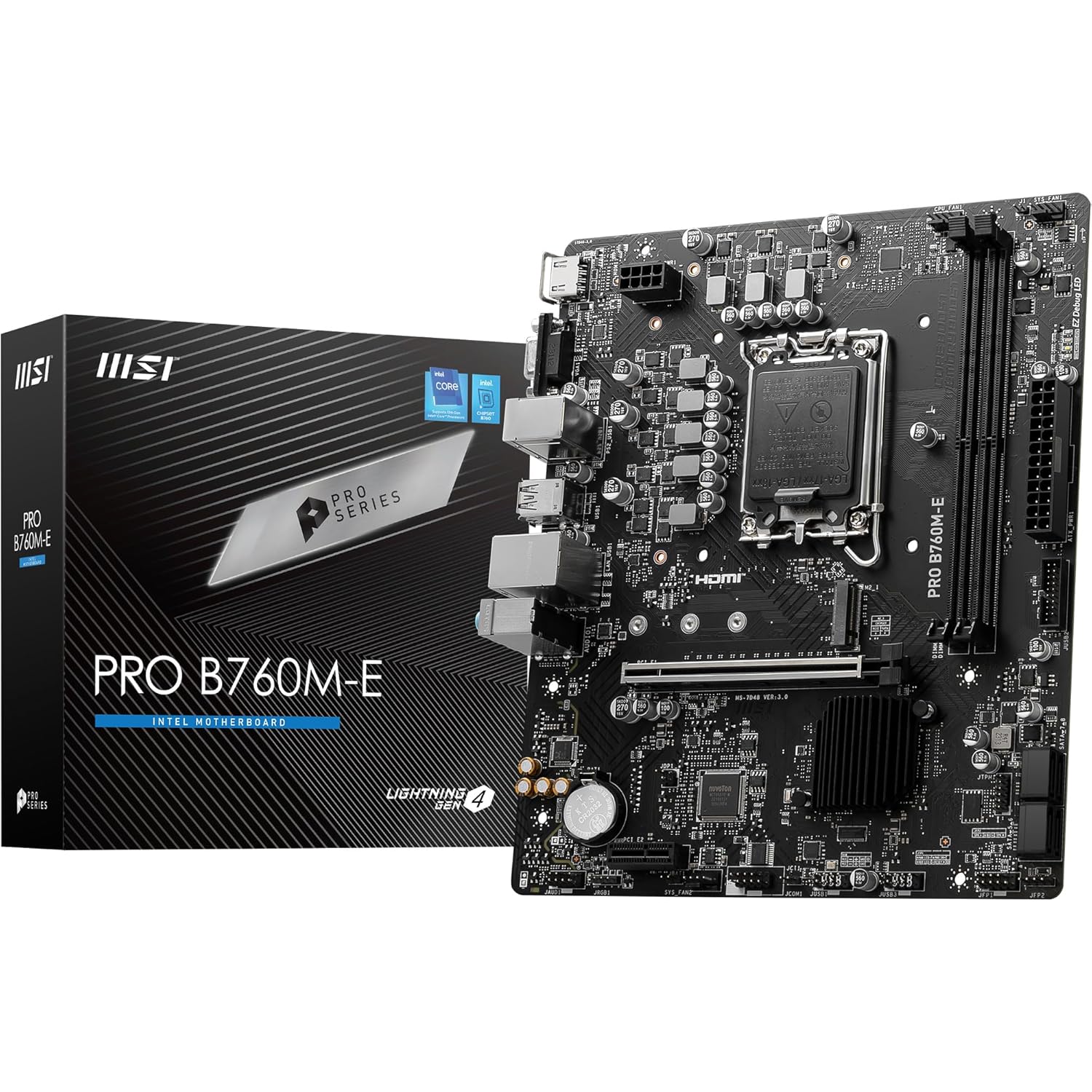 MOTHERBOARD INTEL MSI PRO B760M-E DDR5 S1700