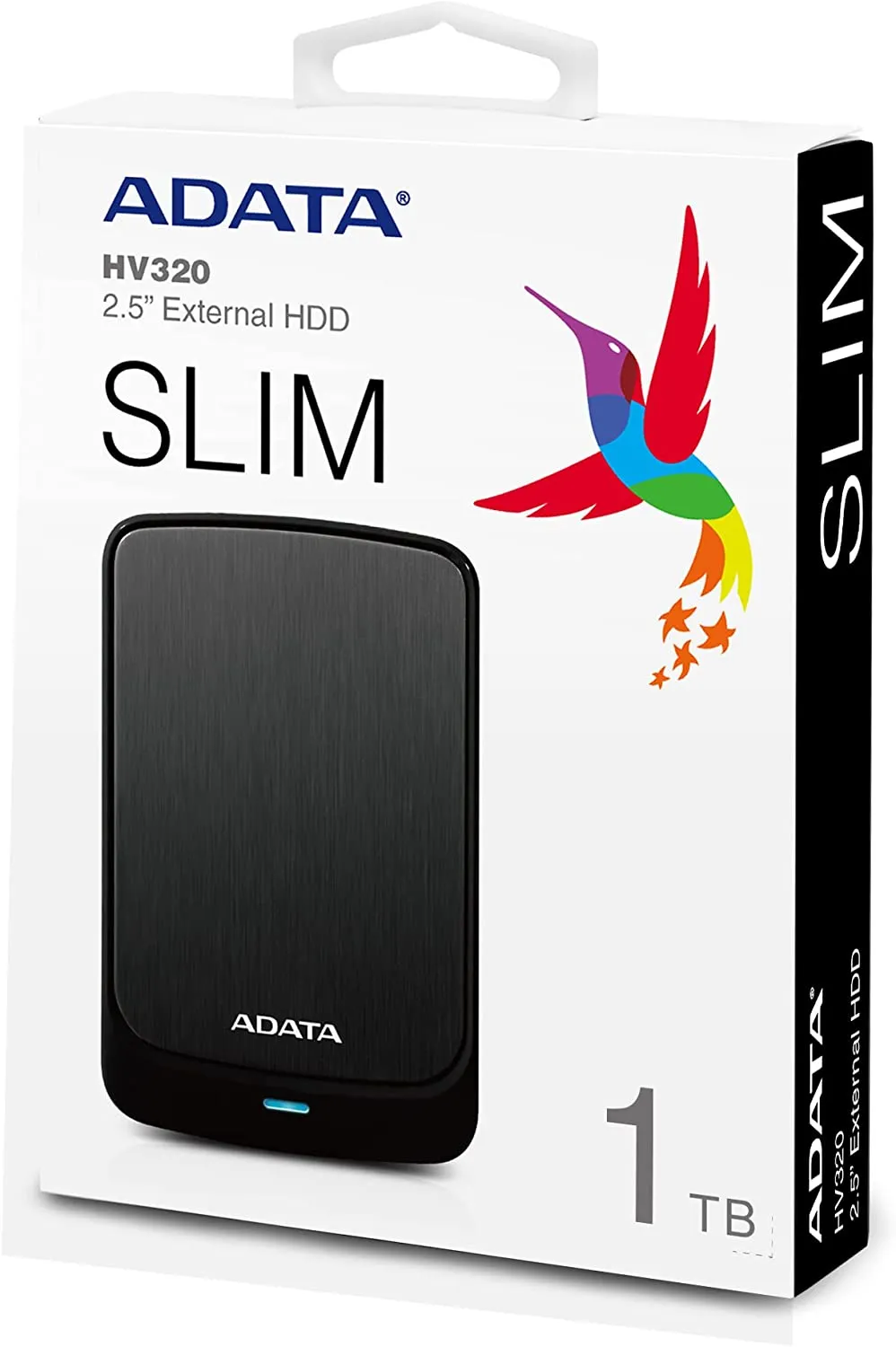 Almacenamiento Disco Externo Adata 1TB Slim USB 3.2 AHV320-1TU31-CBK