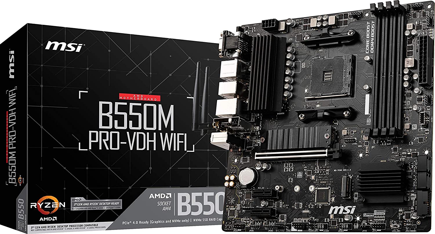 MOTHERBOARD AMD MSI B550M PRO-VDH WIFI AM4