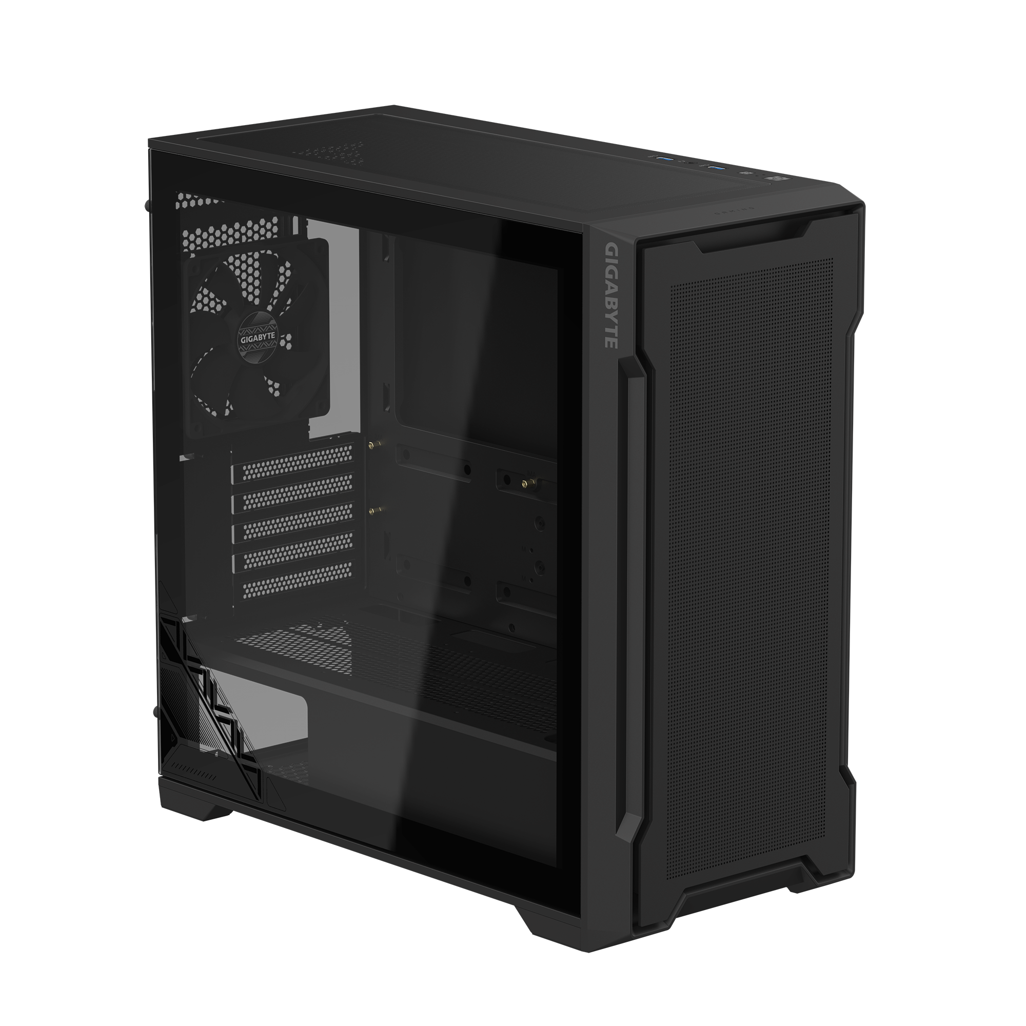 Gabinete Gamer Gigabyte C102 Glass X2 Fan Black GB-C102G — foto 7