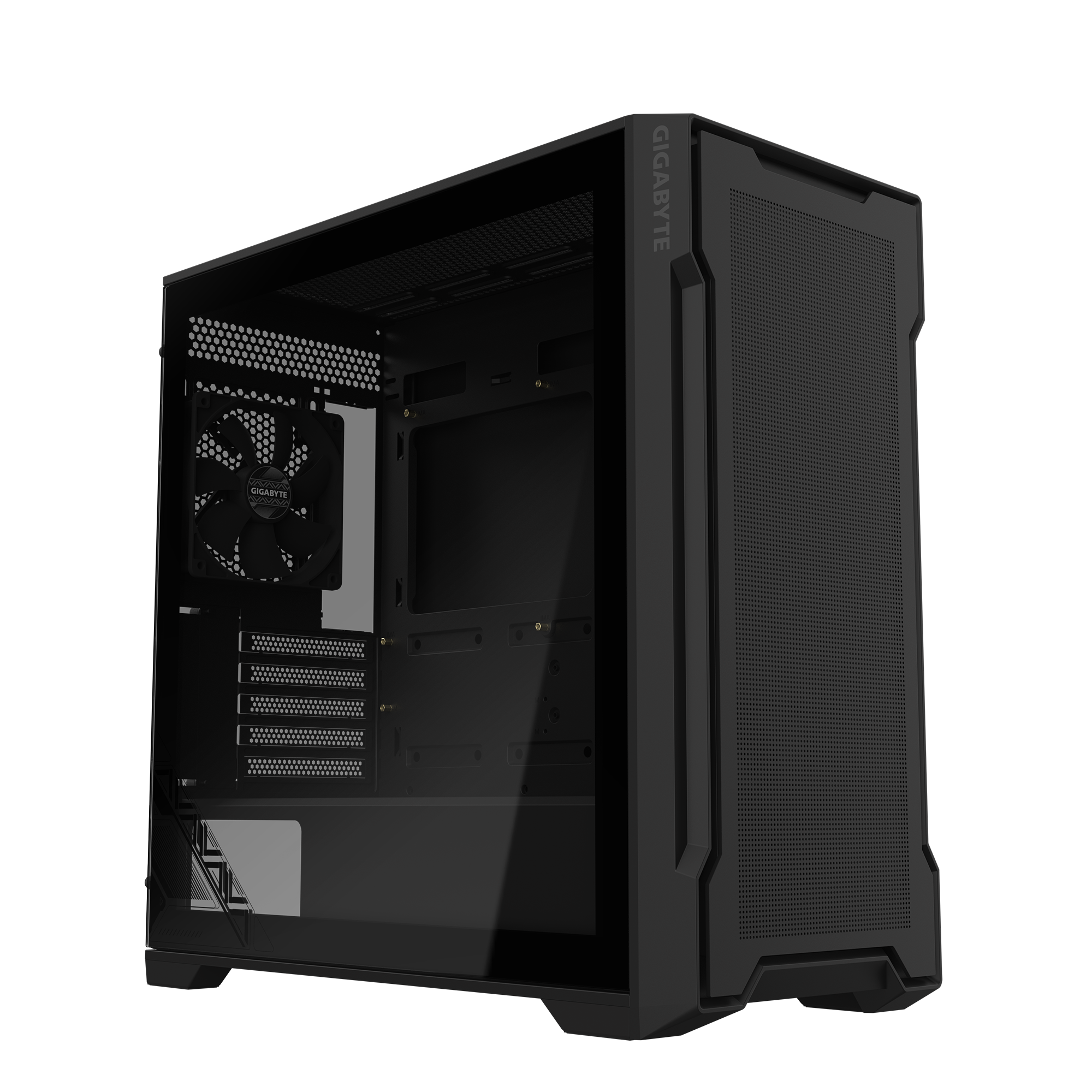 Gabinete Gamer Gigabyte C102 Glass X2 Fan Black GB-C102G — foto 6