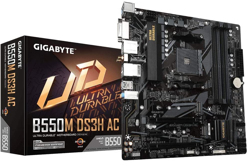MOTHERBOARD AMD GIGABYTE B550M DS3H AC AM4