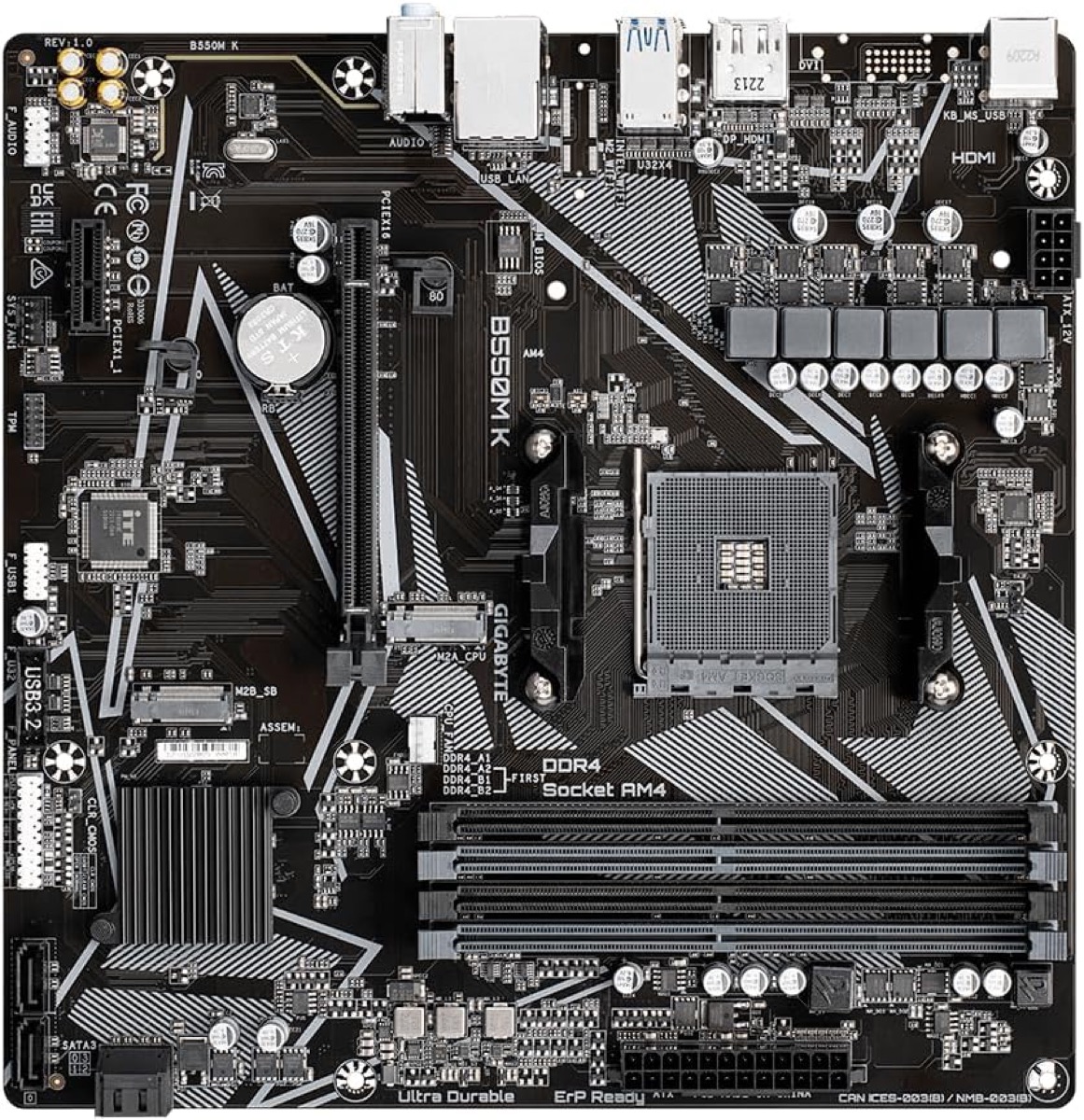 Mother Gigabyte B550M-K AM4 (3ERA/4TA/5TA GEN) — foto 12