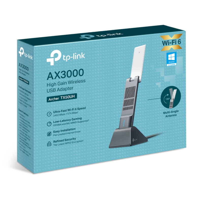 CONECTIVIDAD PLACAS WIFI DUAL BAND TP-LINK USB ARCHER TX50UH