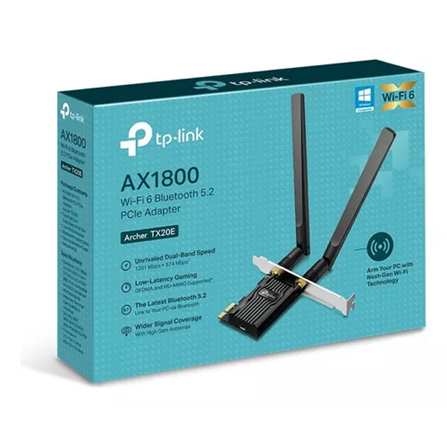 CONECTIVIDAD PLACAS WIFI DUAL BAND TP-LINK ARCHER TX20E PCIE BLUETOOTH 5.2