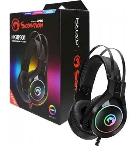 PERIFERICOS AURICULAR PC MARVO RAIBOW LED GAMER HG8901