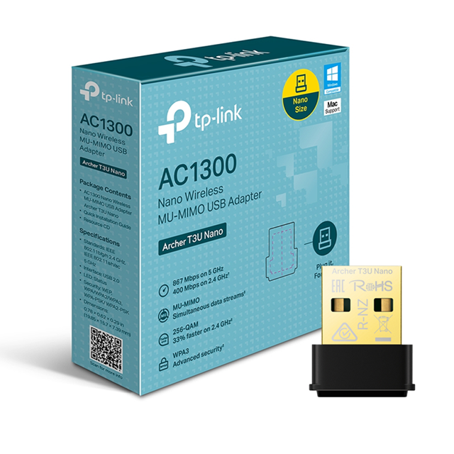 CONECTIVIDAD PLACAS WIFI DUAL BAND TP-LINK USB ARCHER T3U NANO