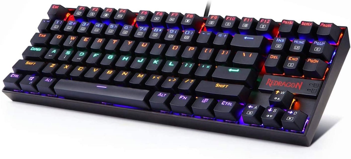 PERIFERICOS TECLADO USB REDRAGON KUMARA 2 BLACK RAINBOW SWITCH RED GAMER MECANICO K552-KR