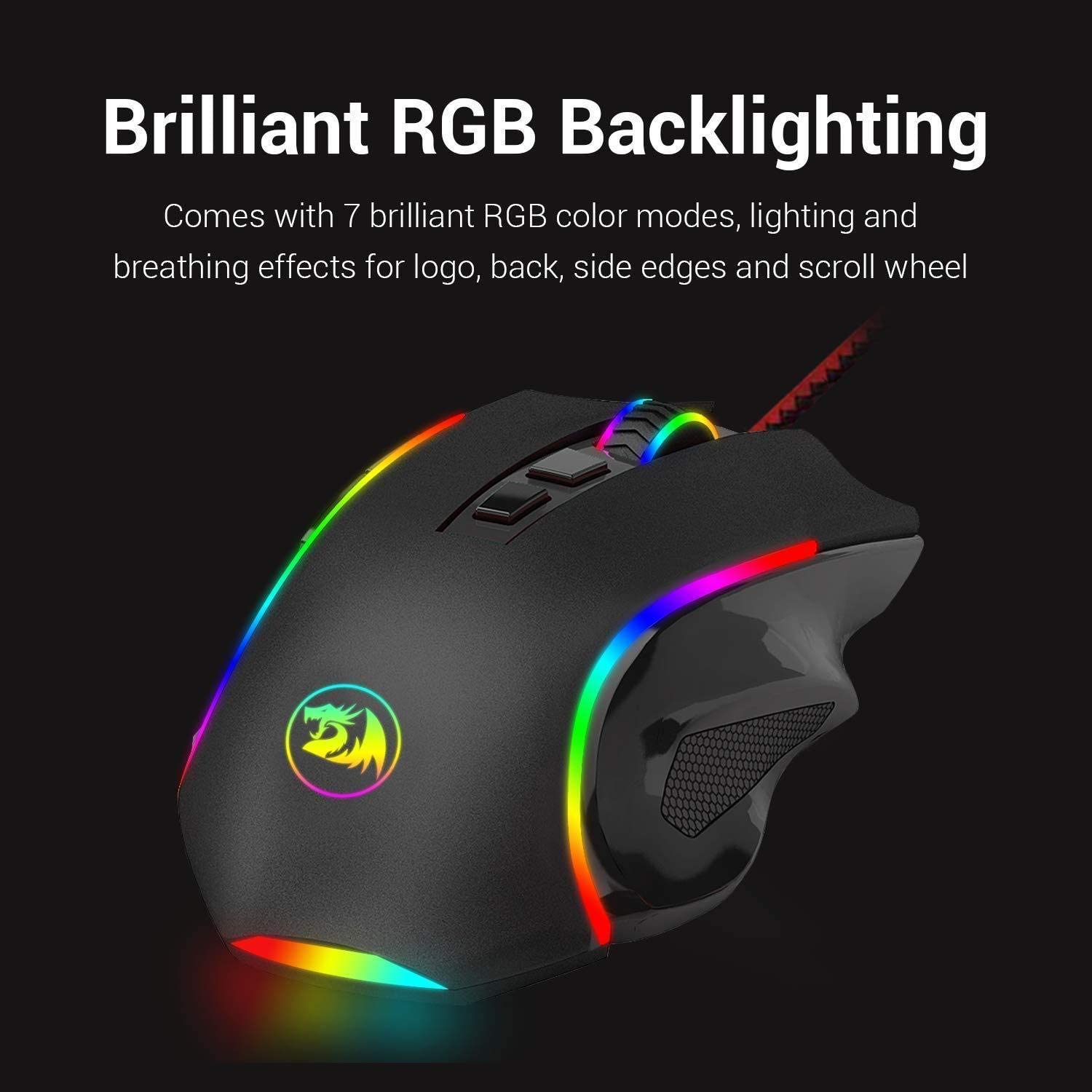 Perifericos Mouse USB Redragon Griffin Black Gamer M607