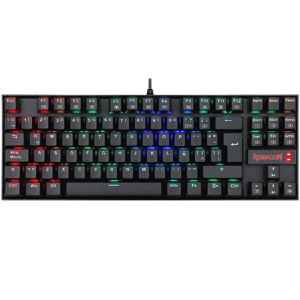 PERIFERICOS TECLADO USB REDRAGON KUMARA BLACK RGB BLUE SWITCH GAMER MECANICO K552