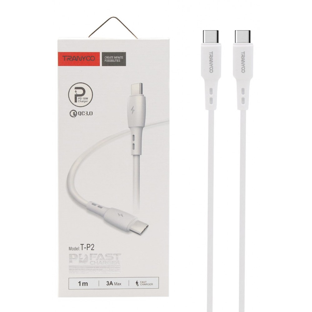 CABLE TIPO C A TIPO C TRANYOO 1MT T-P2
